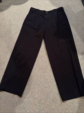 Basic Editions Men's Black Pleated Dress Pants